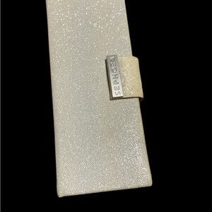 Sephora Sparkling shimmer small Hard makeup Brush Box Carrier Magnetic Snap​